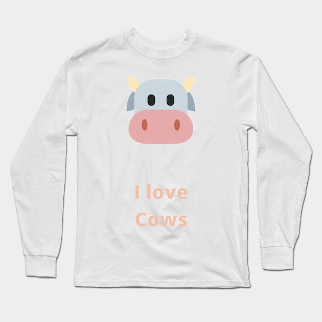 I love Cows - Cow Long Sleeve T-Shirt by PsyCave